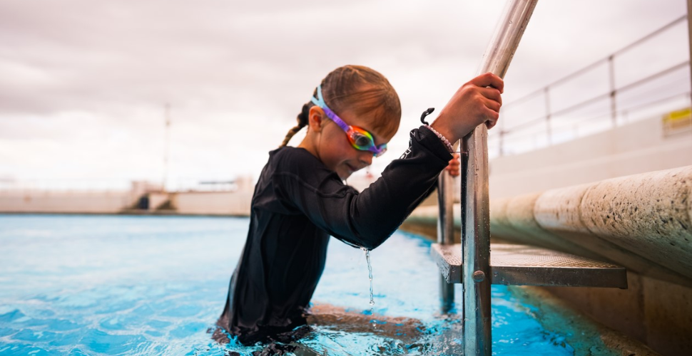 Swimming at Tinside Lido